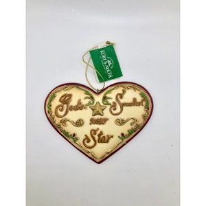 Kurt Adler "God's Smallest New Star" Heart Shaped Ornament